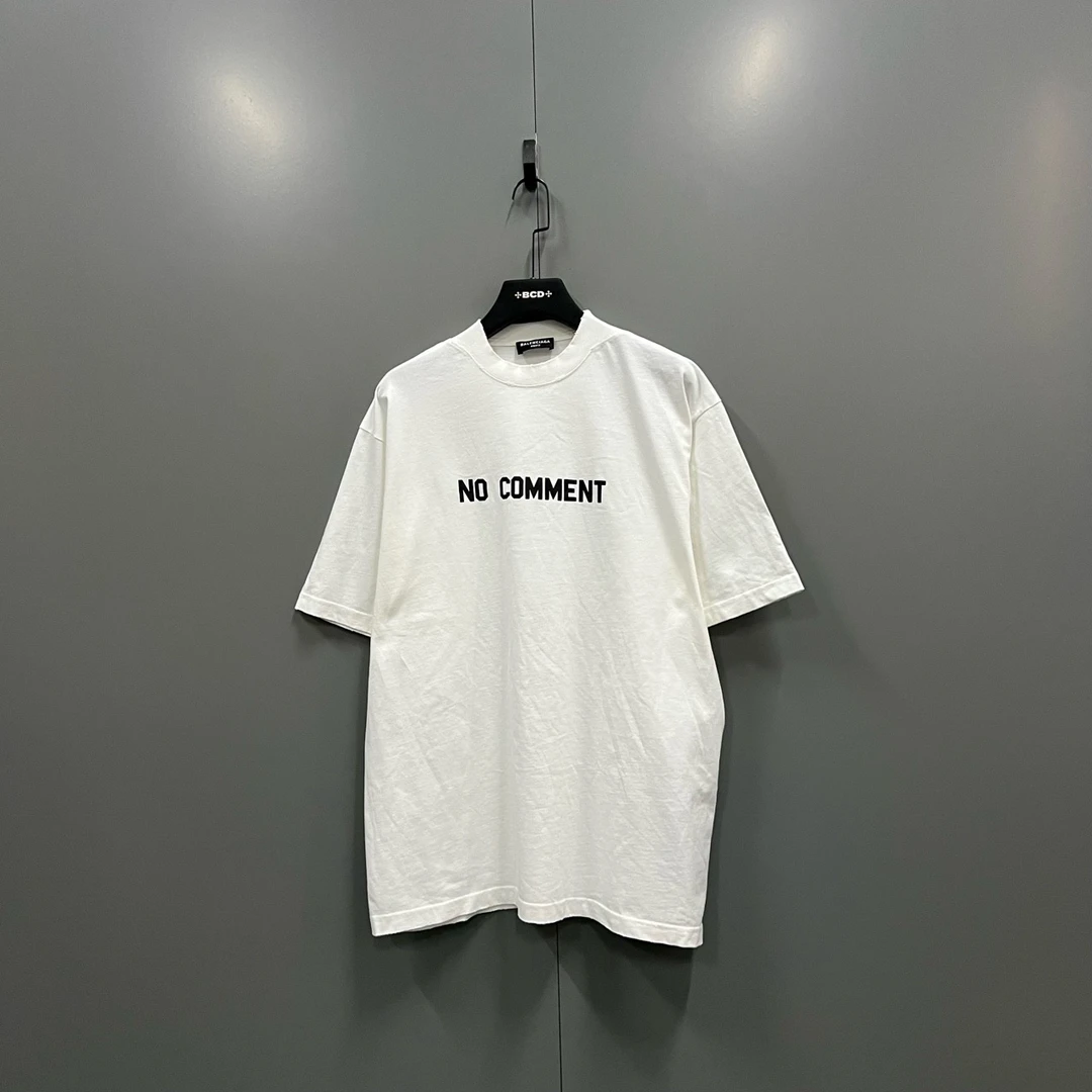 95新 Balenciaga/巴黎世家 (ll) 白色字母印花短袖 XXS码010891