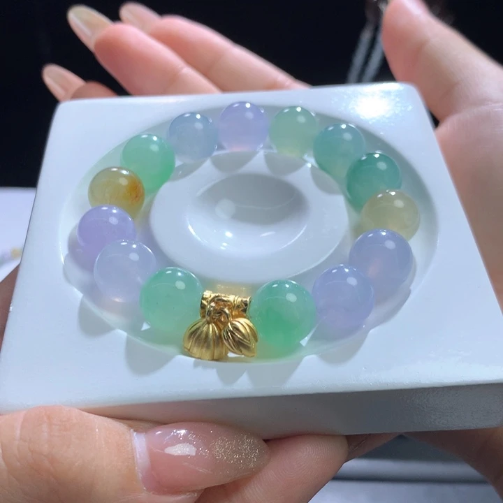 未镶嵌手链翡翠卡12玛卡龙