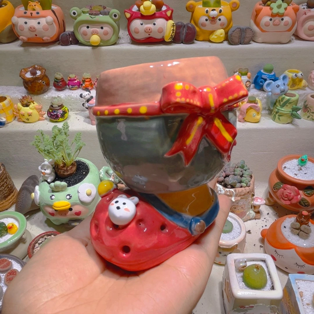 108纯手工制作重工盆盆