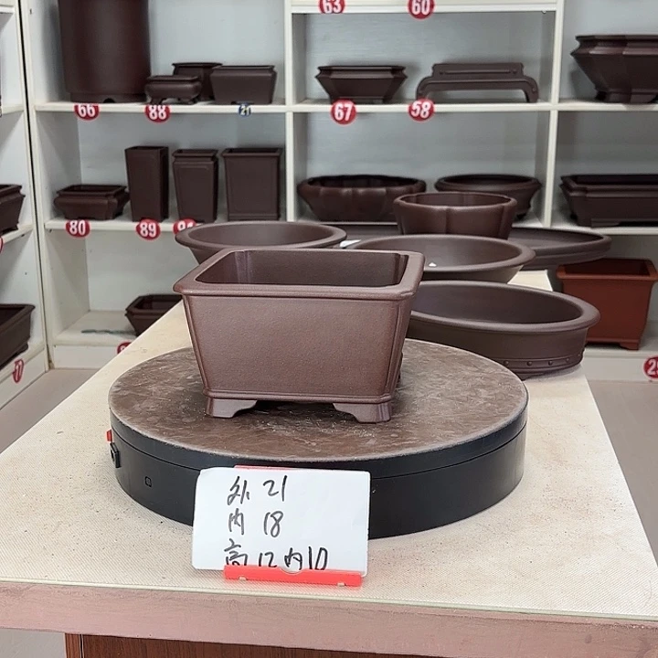 花盆紫砂抽角小四方