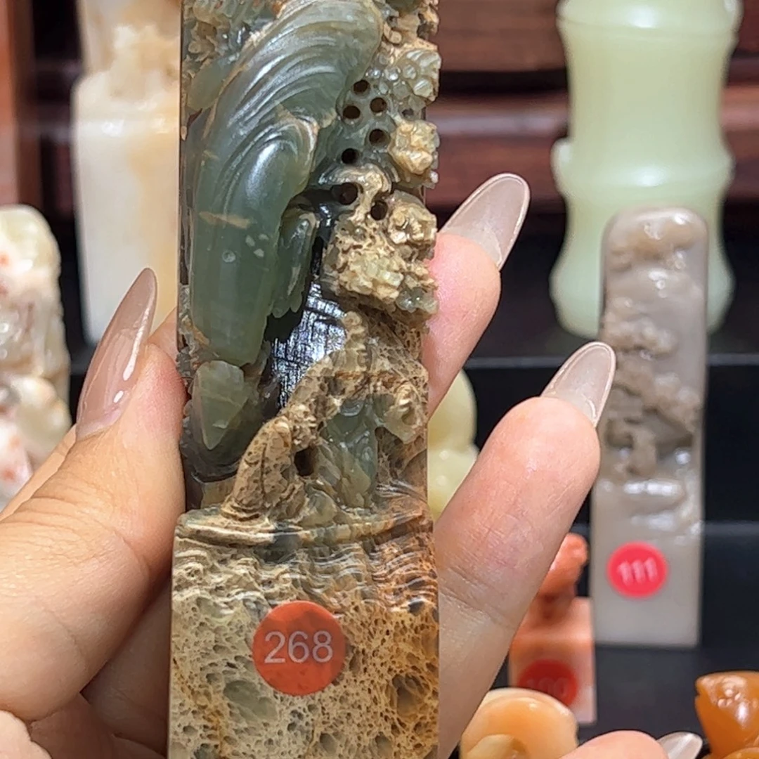 唐***首昌化石印石手工制作