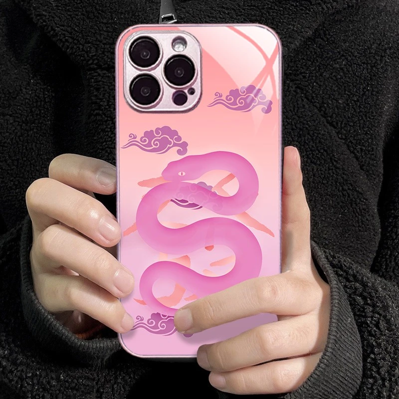 适用苹果16promax/华为/小米/oppo/vivo2025蛇年新年创意手机壳女