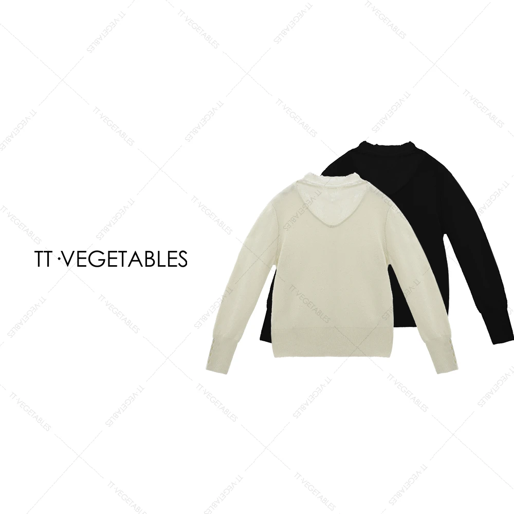 噢芬/小个子【菀禾】100%绵羊毛针织蕾丝上衣秋冬内搭毛衣522726