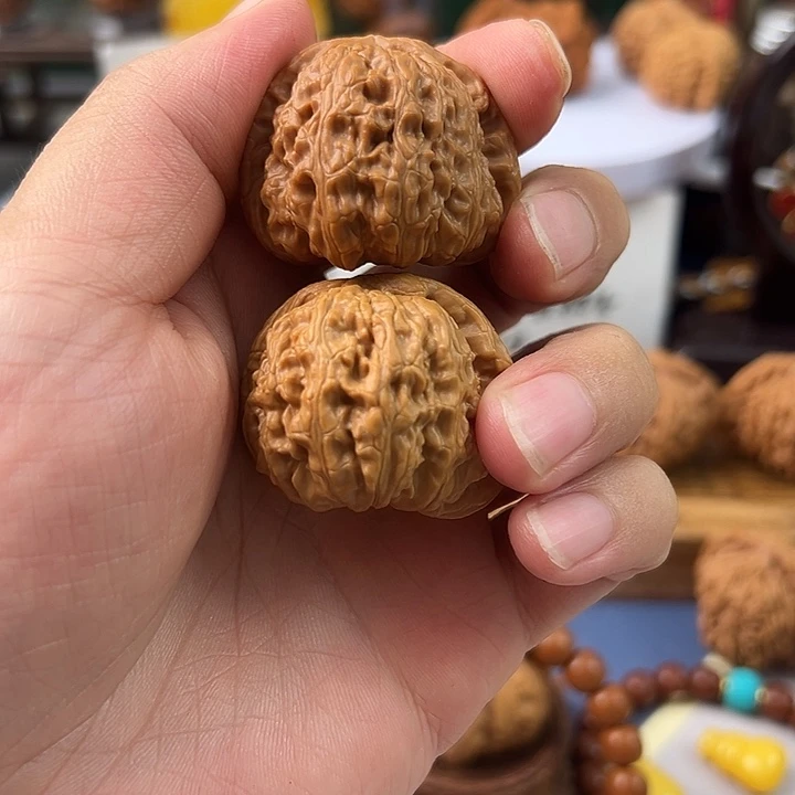 文玩核桃把件白狮子