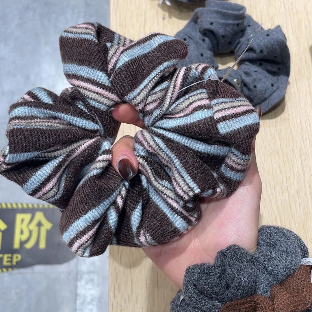 非金属咖条纹发圈