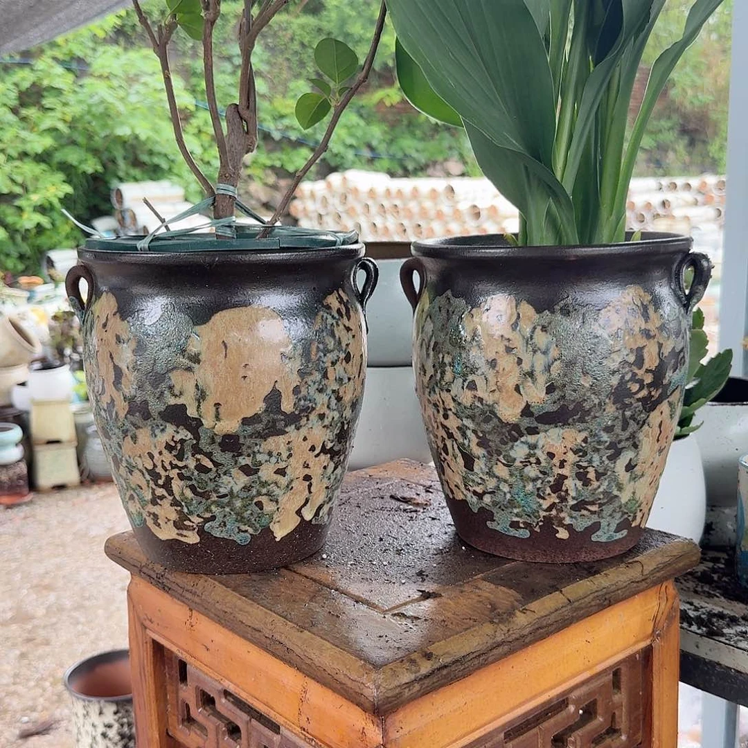 紫砂花盆口18高22（两个姹寂老庄宋