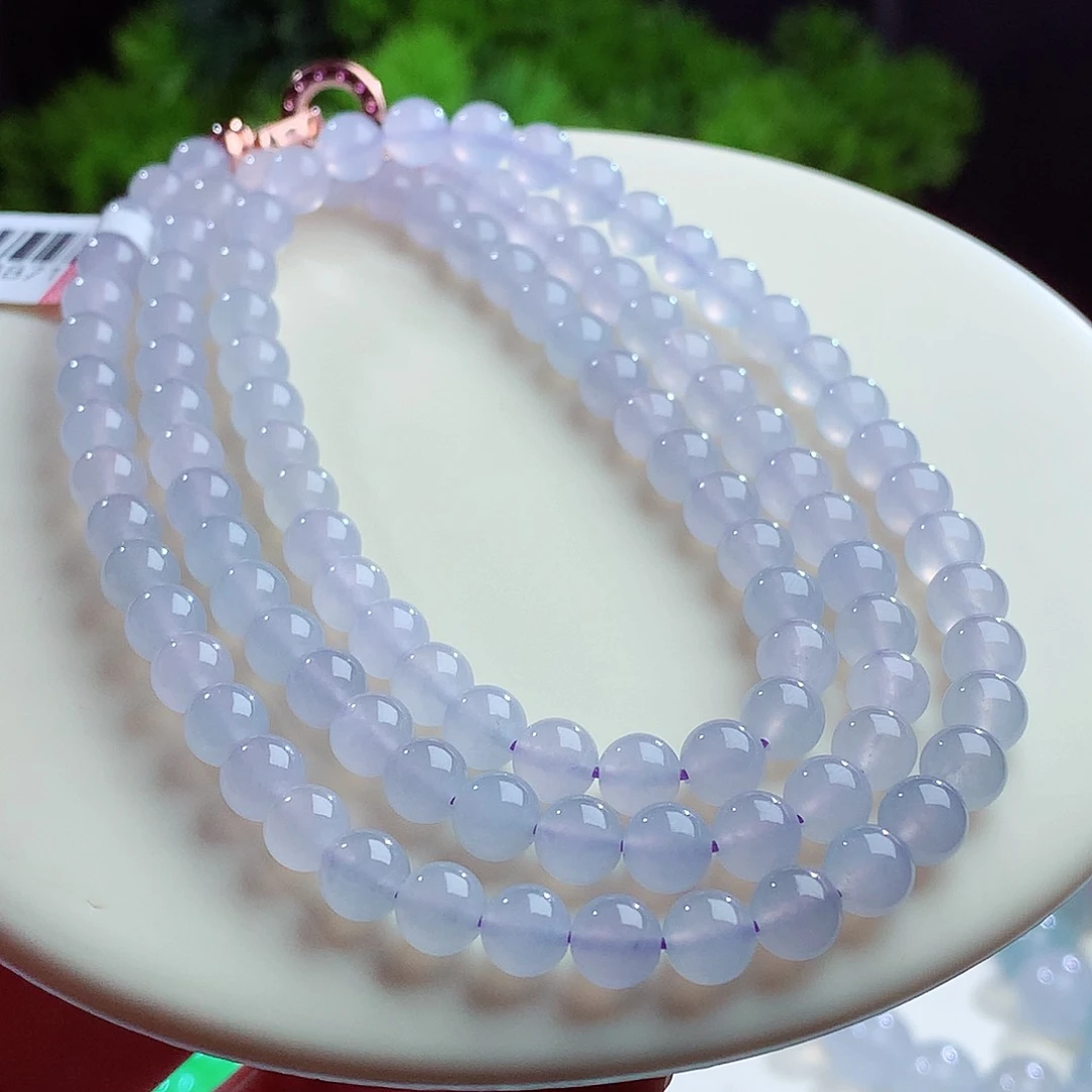 翡翠未镶嵌项链卡6mm