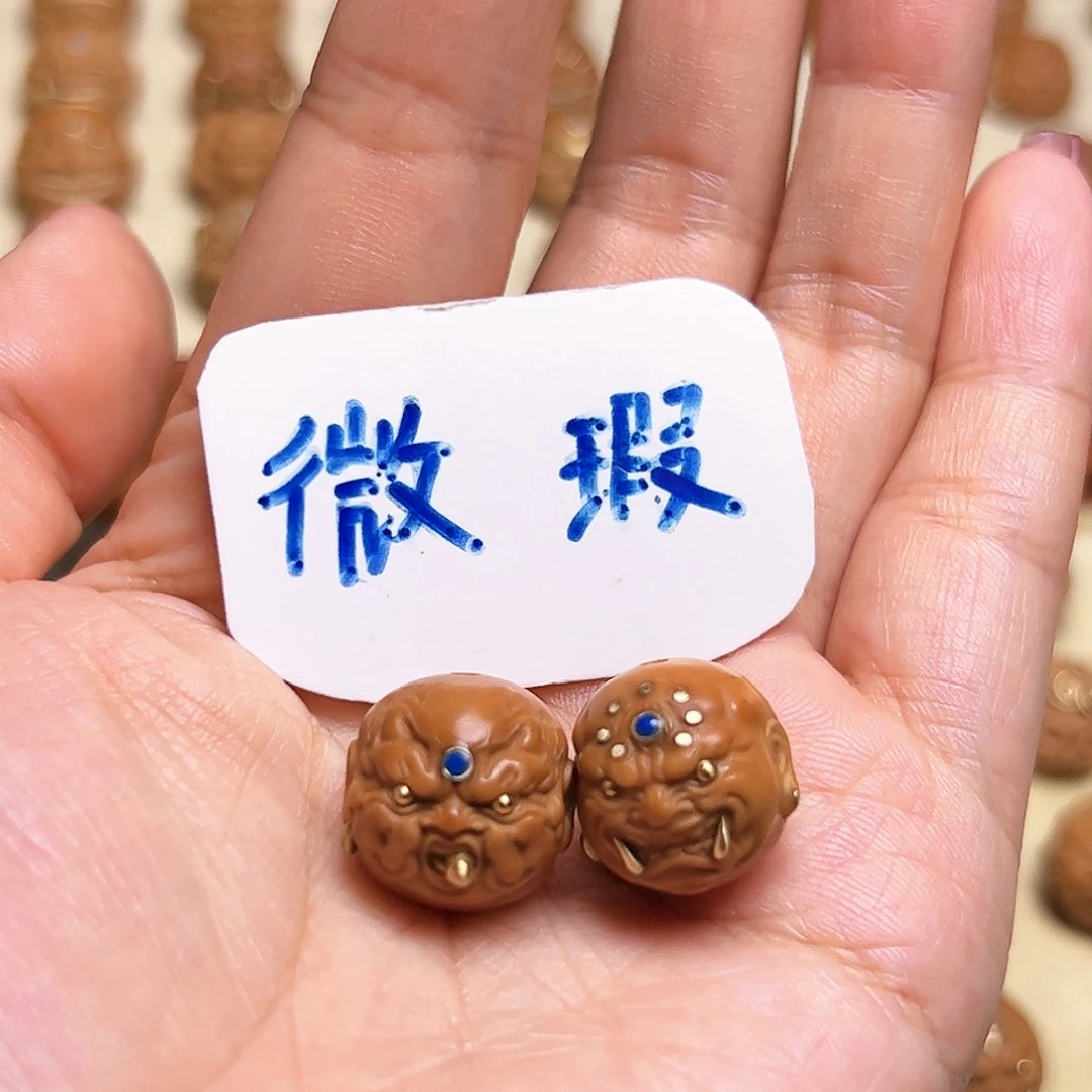 把件猴头核桃瑕款恶僧
