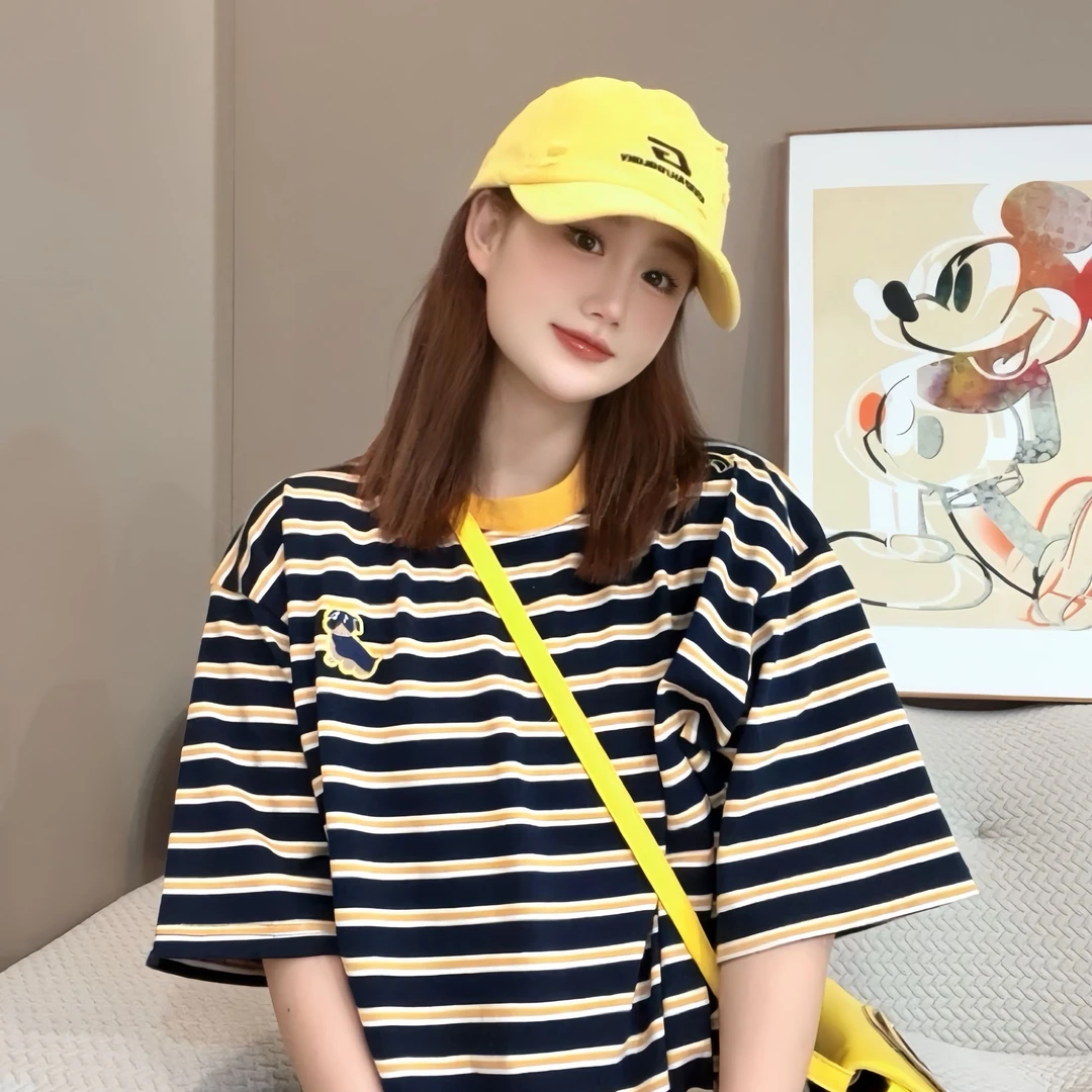 【FANG方】欧货大版刺绣男女同款潮T夏季ins设计感潮流百搭小众减龄