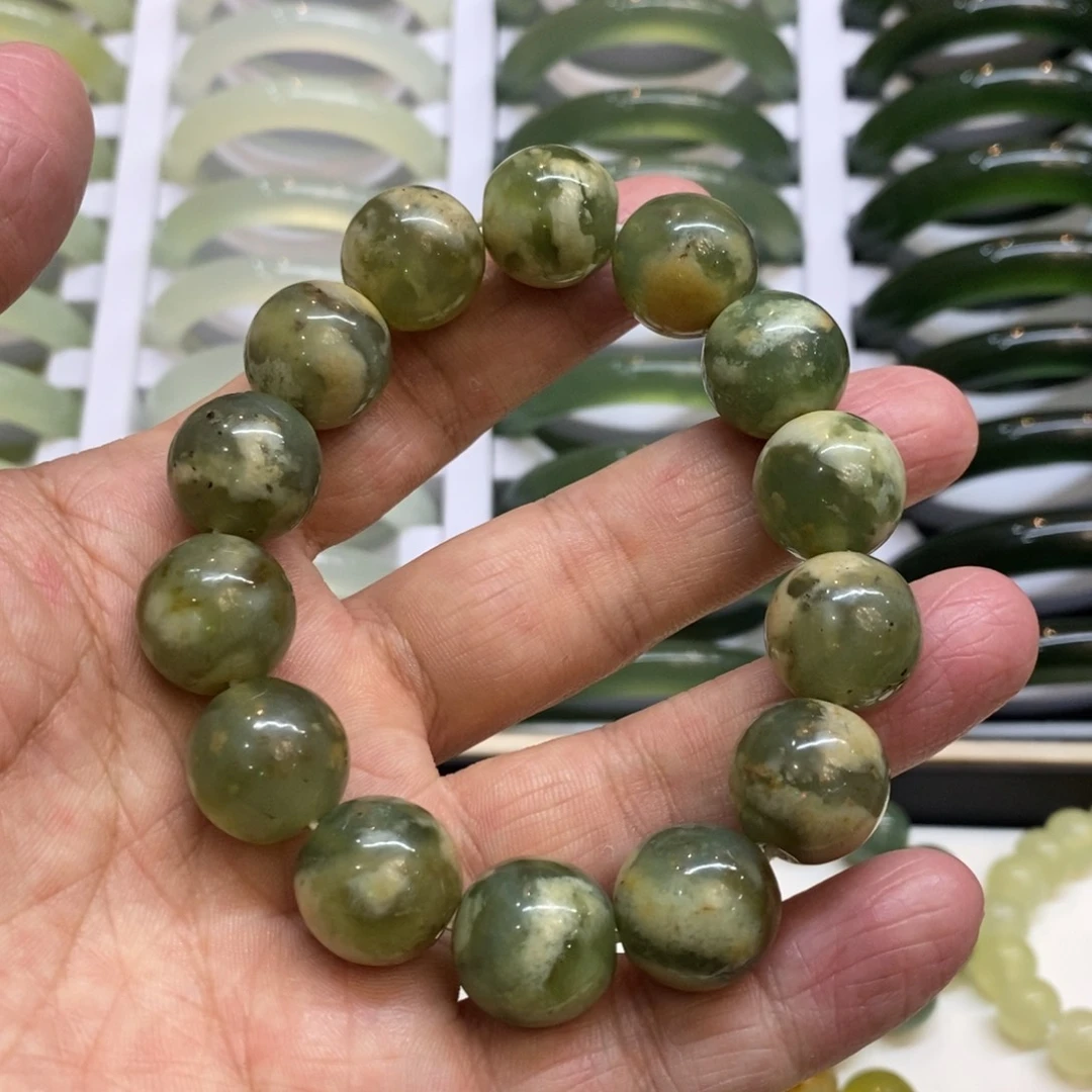 蛇纹石玉未镶嵌手链16