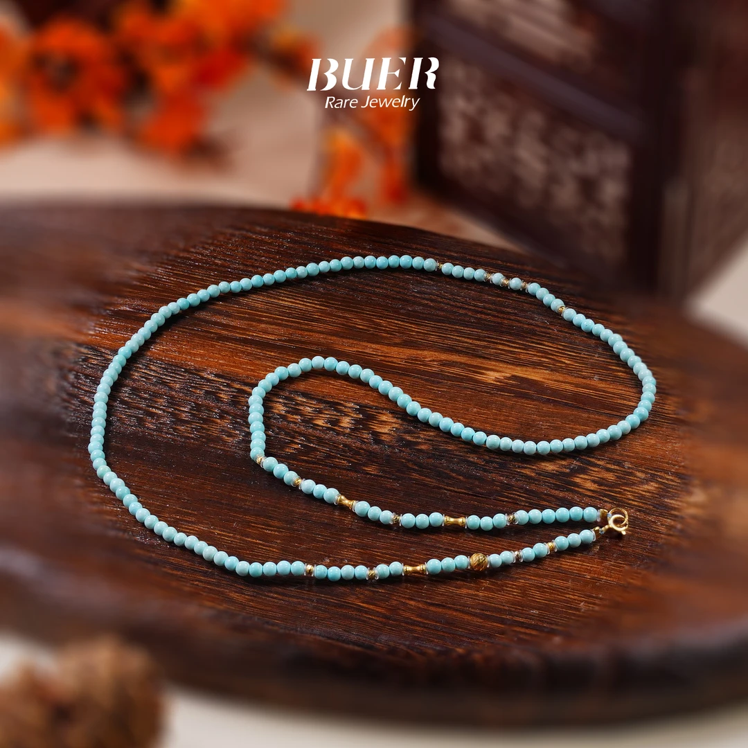 【不二】绿松18K金DIY万能链项链3mm±