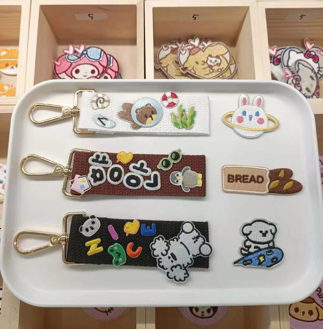 【钥匙扣】diy韩国同款配饰布贴（赠送5个布贴）