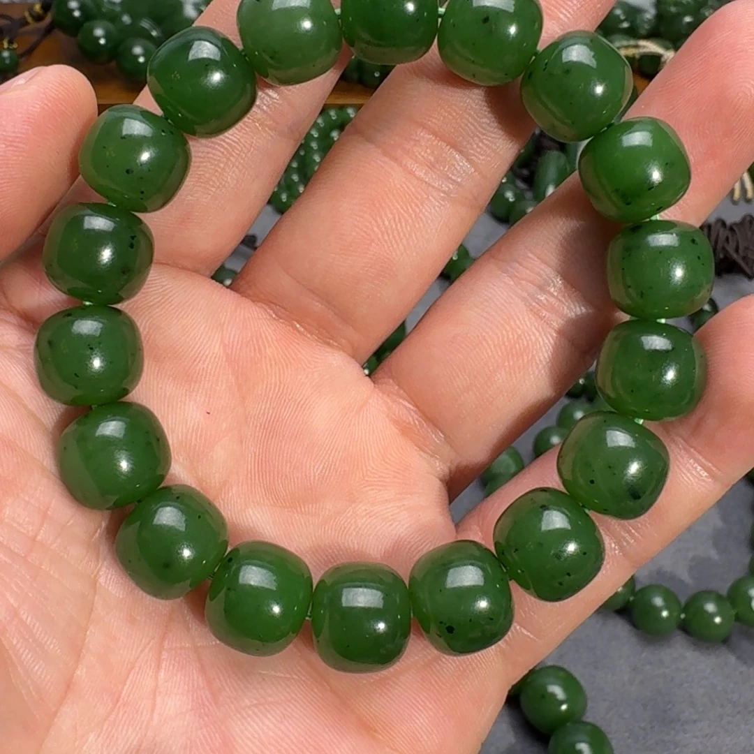 和田玉（碧玉）未镶嵌手链特价不退不换