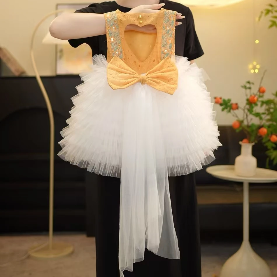 【CN仙袂飘飘】女童新款夏季蝴蝶结爱心露背生日礼服裙新中式连衣裙