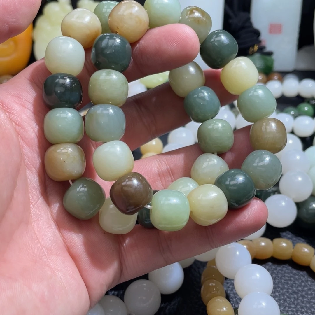 和田玉手串未镶嵌多样性发货