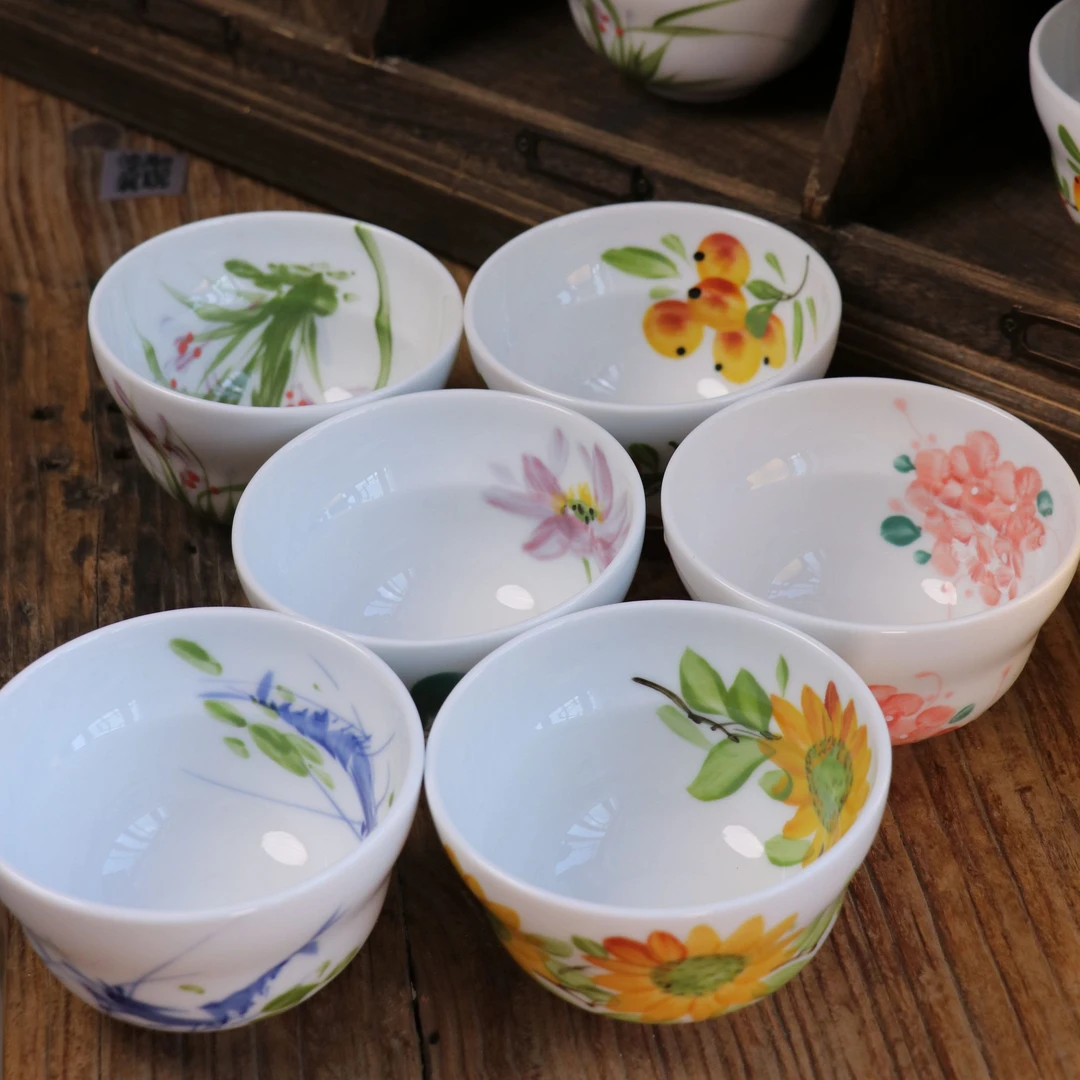 东土造物《葫芦饭碗》厚胎景德镇手绘高温釉中彩-直径11.5cm高度7cm