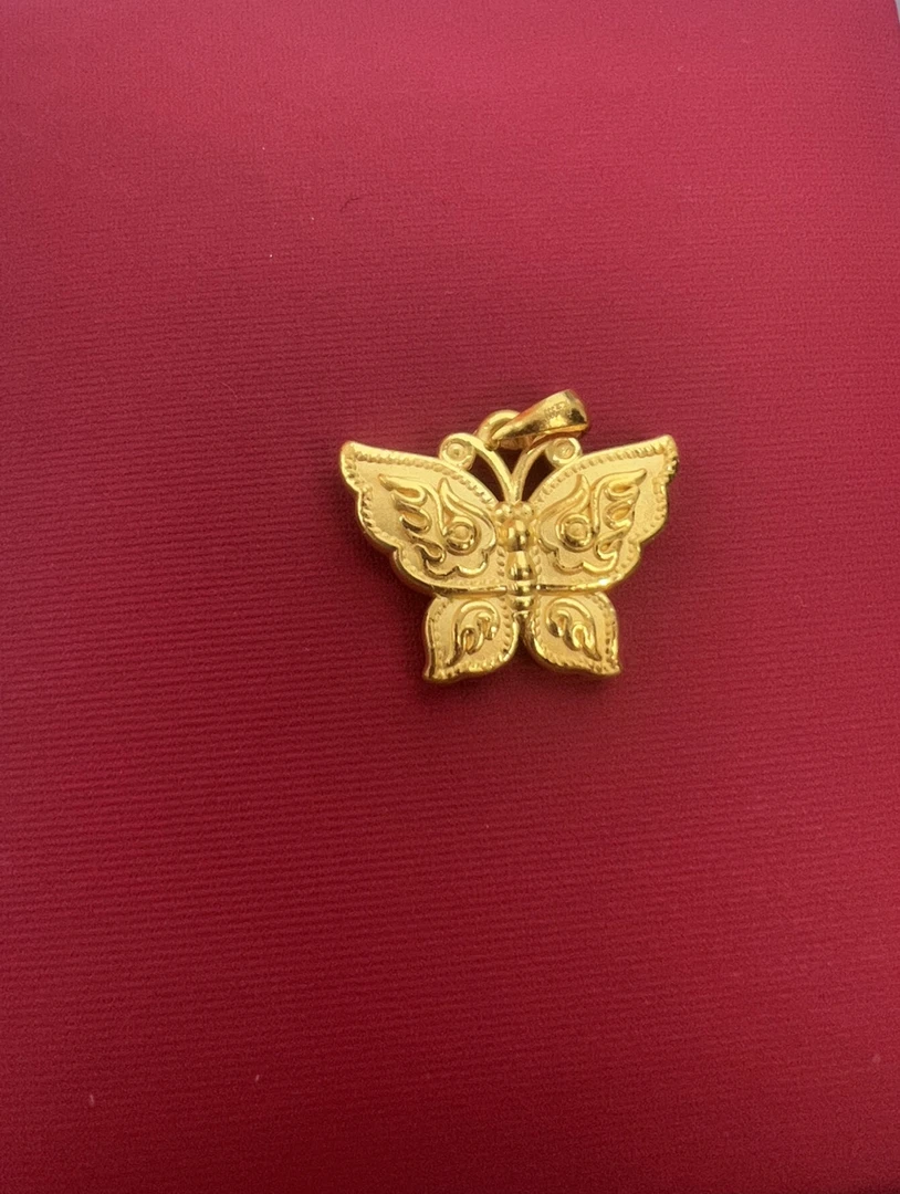 足金999蝴蝶吊坠