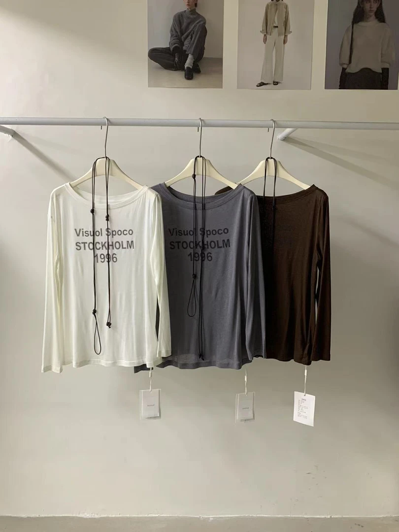 abow@23139 韩系休闲风字母印花宽松长袖防晒衫 6-28