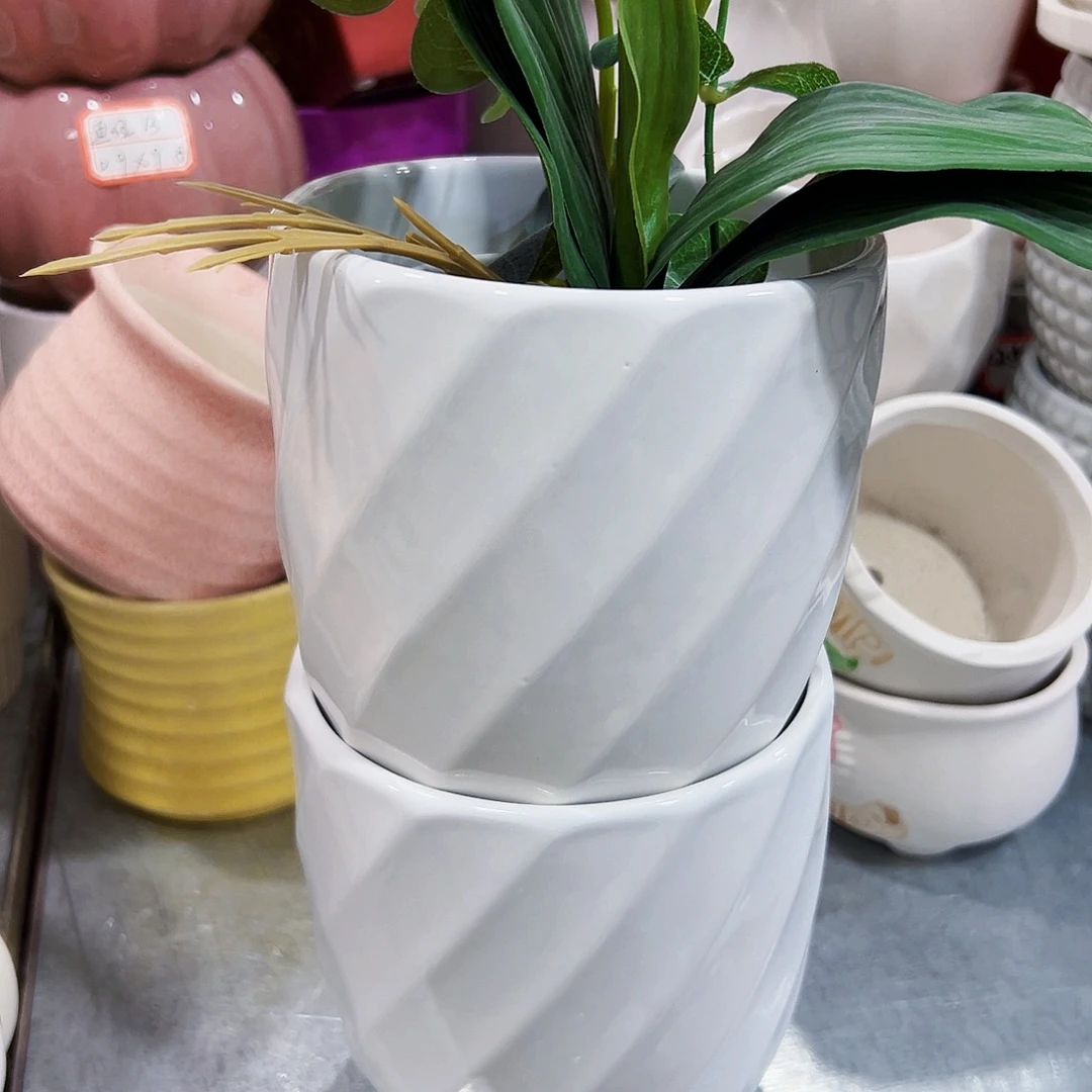 走孔，外贸尾单陶瓷花盆凑单10米包邮