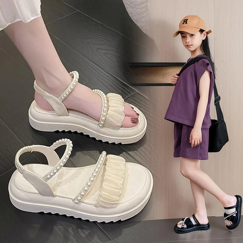 女童凉鞋夏款2024新款儿童鞋子小女孩沙滩鞋夏季女大童公主鞋洋气