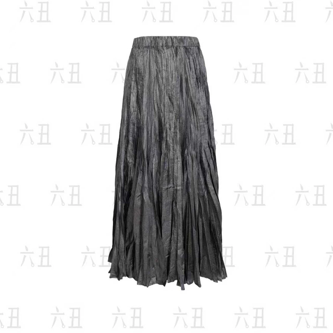 六丑【璀璨星河】新款时尚气质百搭亮闪闪均码百褶半裙509ABQ0140