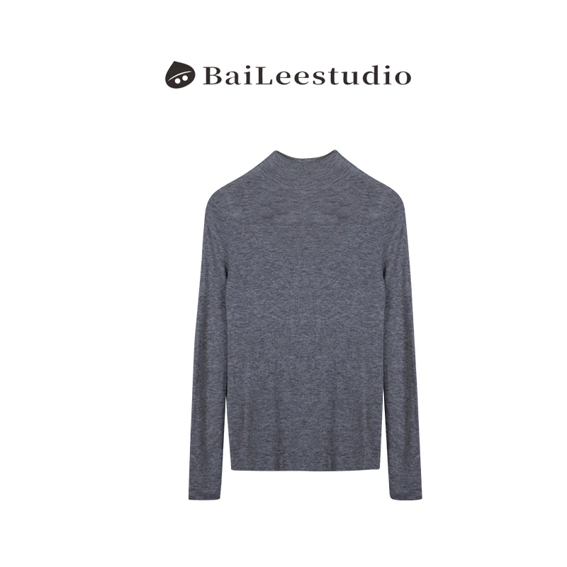 【柏栗良品】2025冬季新款~常规半高领休闲打底衫2219