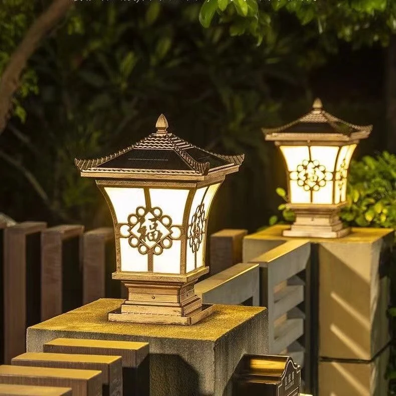 【年中大促】家用太阳能户外庭院灯围墙灯防水庭院别墅室外柱头灯