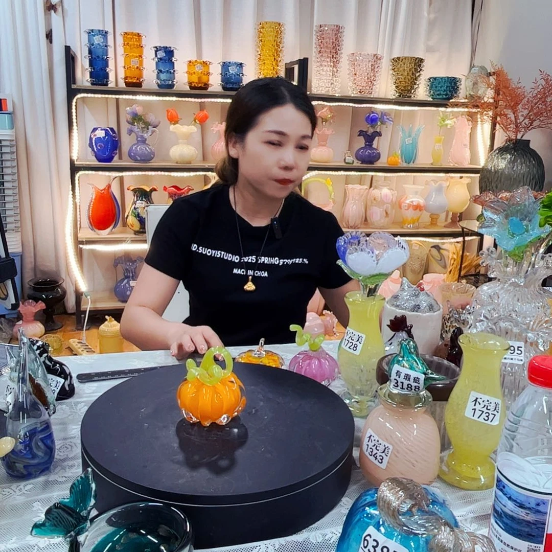橙色南瓜家悦花瓶花器摆件