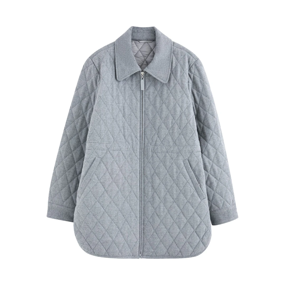 千韵伊然 新款衬衫式休闲棉服1724