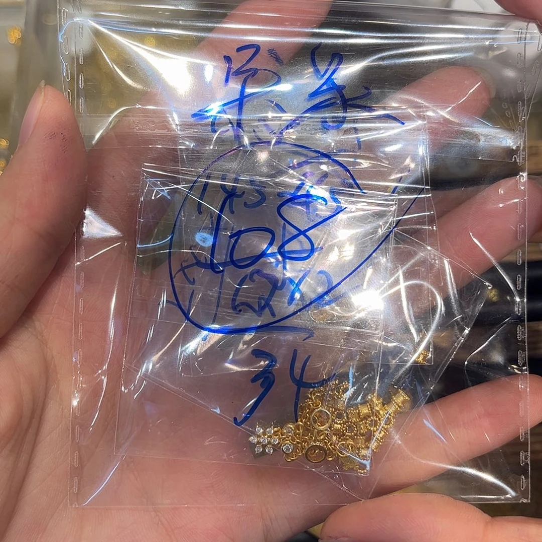 足银纯银925镀金按个
