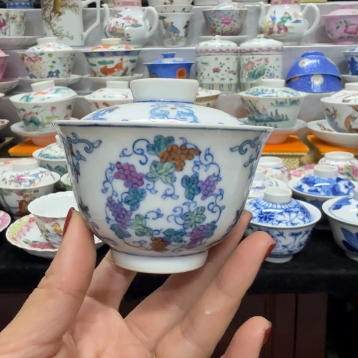 每***步景德镇陶瓷杯子盖碗