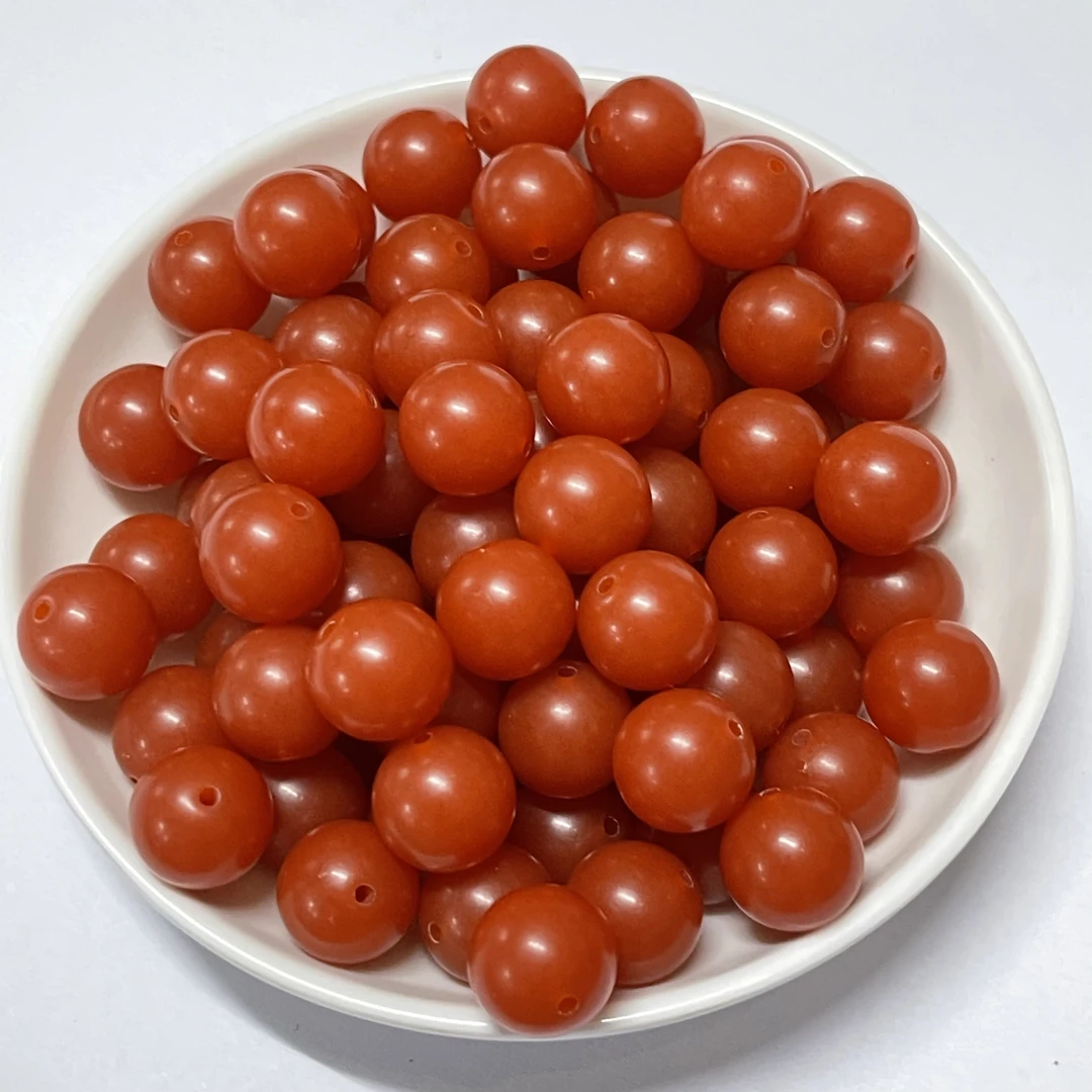 蜜蜡散珠 红皮磨砂 A932 卡8mm  30颗（赠弹力绳）