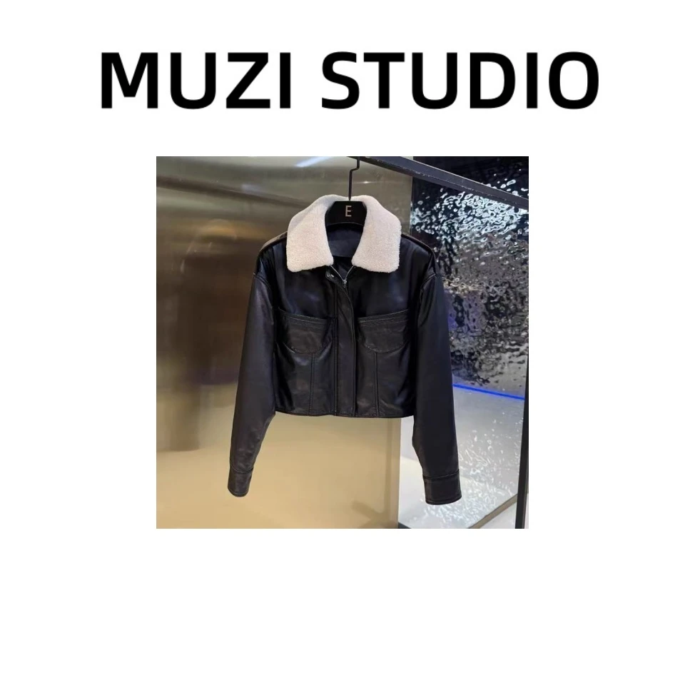 【沐子女装】M1-8270皮衣夹克短款外套