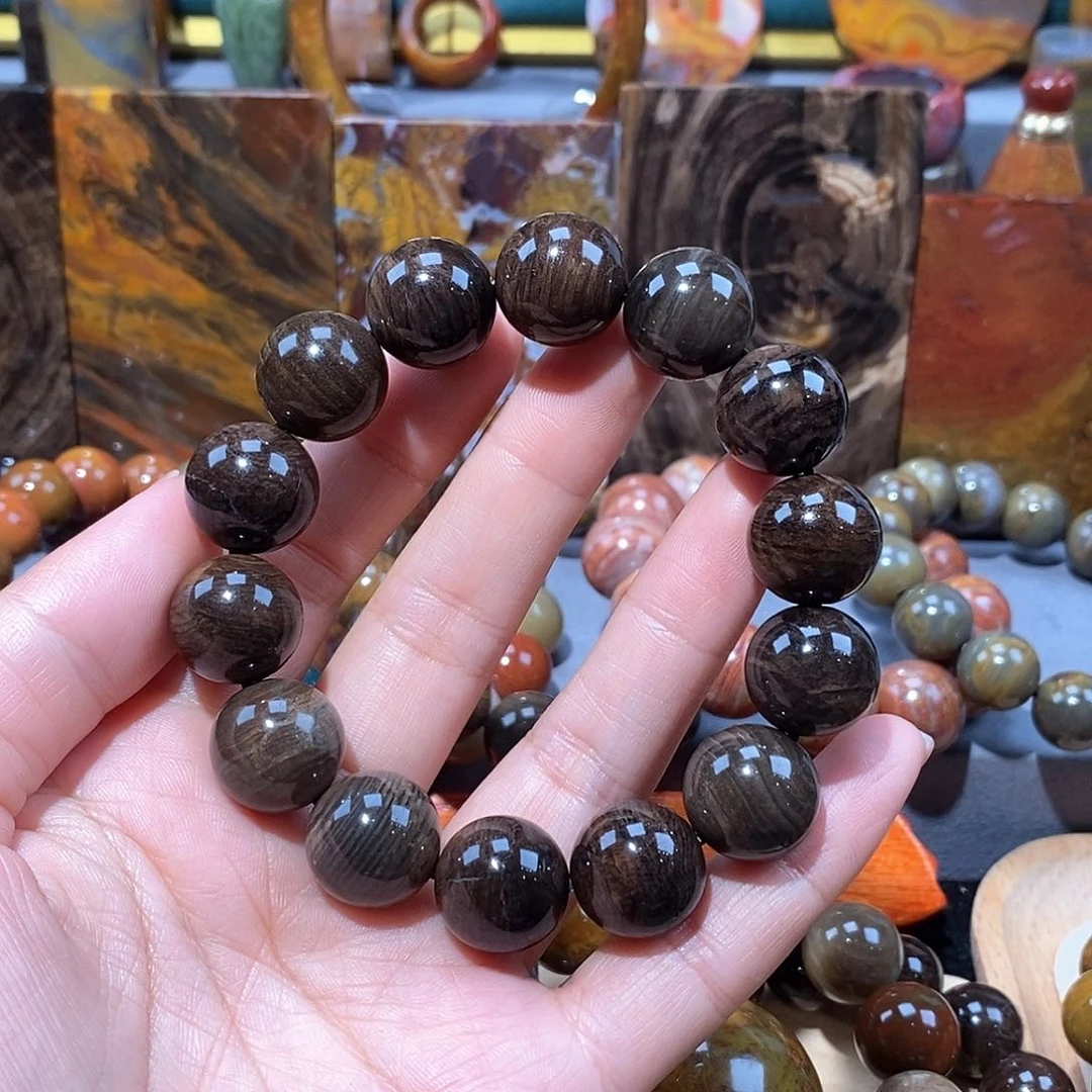 硅化玉天然北票硅化玉手串未镶嵌岁***。天然北票硅化玉手串