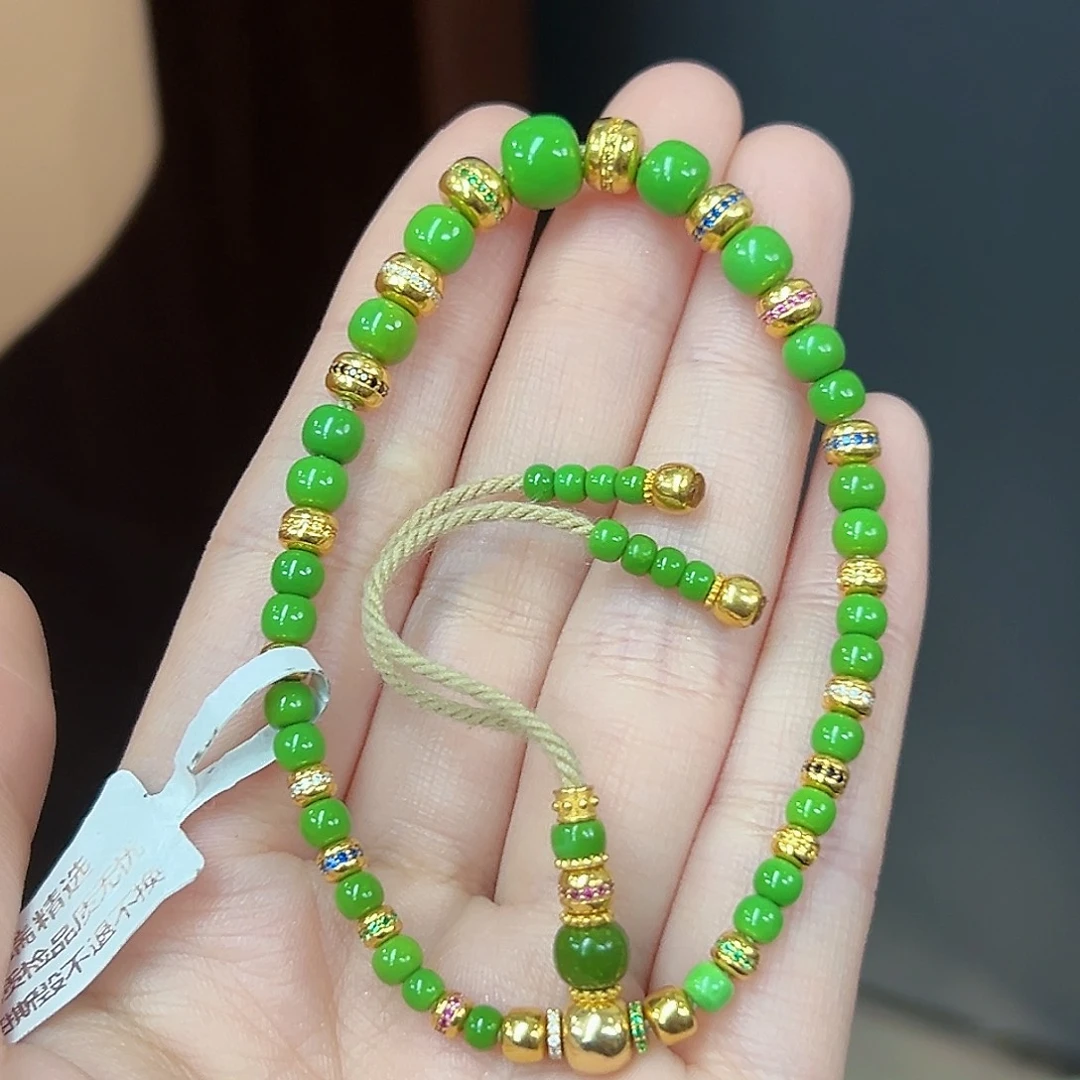 绿松石珠宝奇石18K金镶嵌