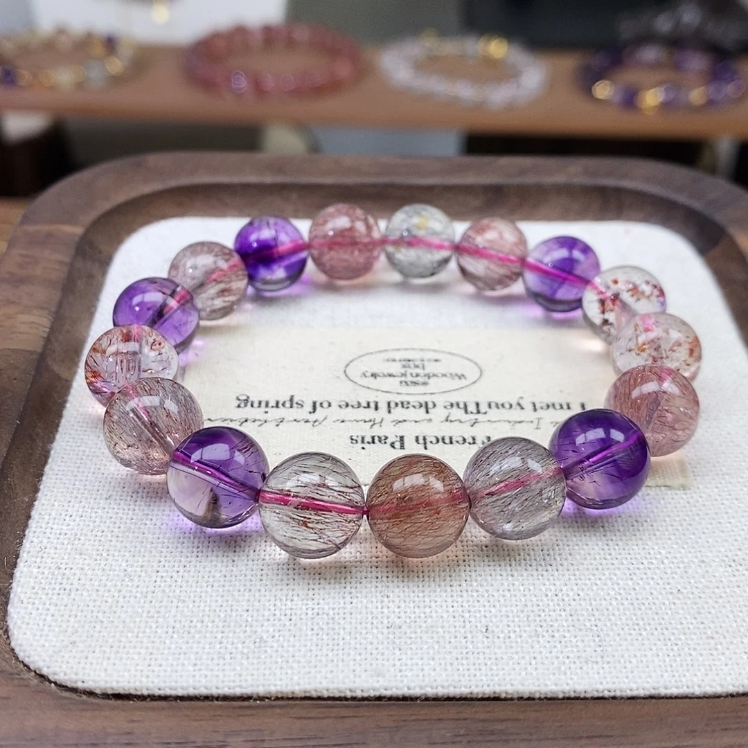 水晶手串未镶嵌超七水晶