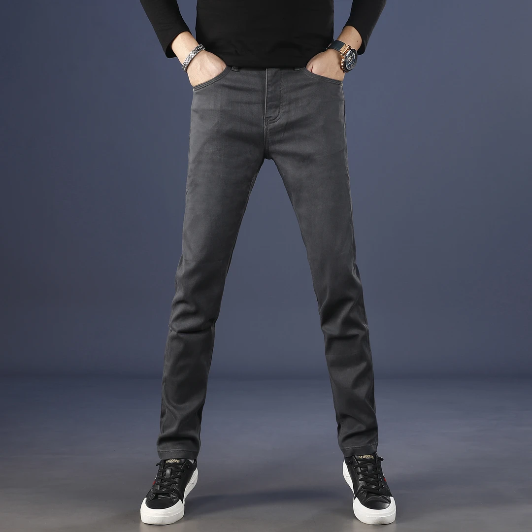 范莉泰秋冬款牛仔裤男款爆款2025新款修身小脚商务休闲港风男裤子