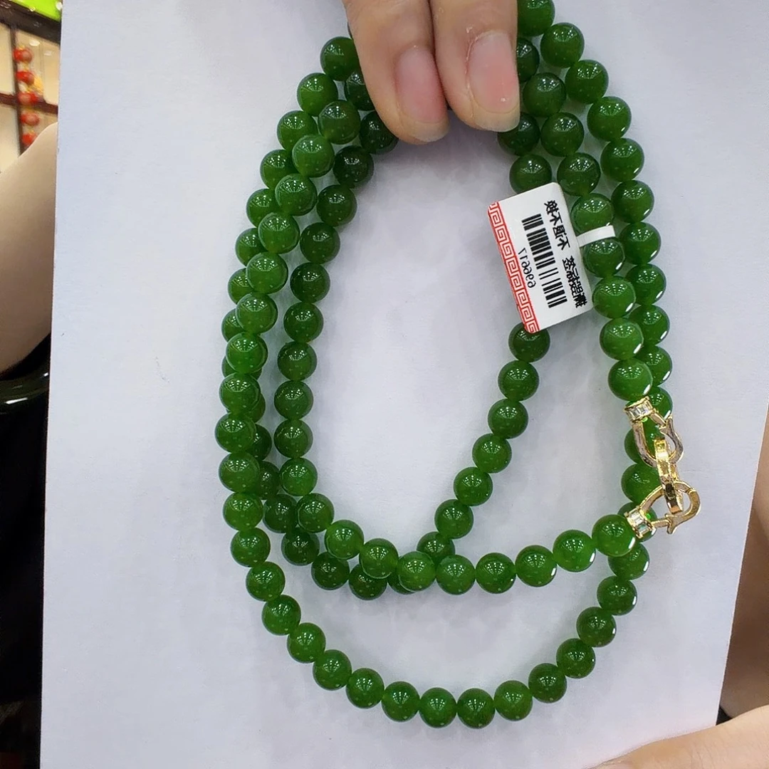 阿***晶和田玉（碧玉）未镶嵌颈饰