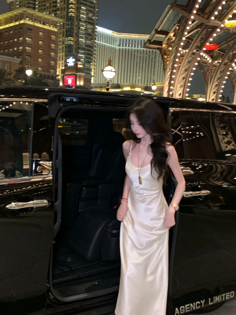 【雅乔定制】莹华璀璨 吊带连衣裙礼服裙高腰无袖长裙DYYK-24081992