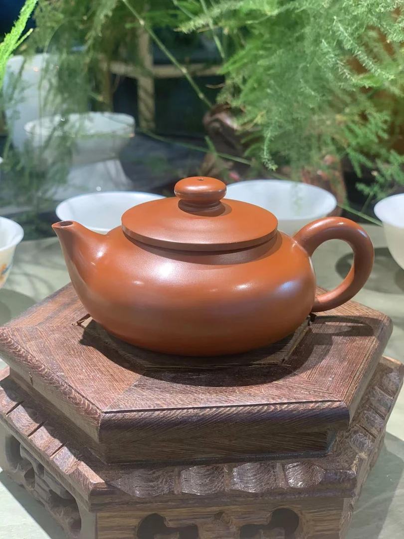 【凤雏壶】潮州卢式原矿朱泥手工水磨手拉壶