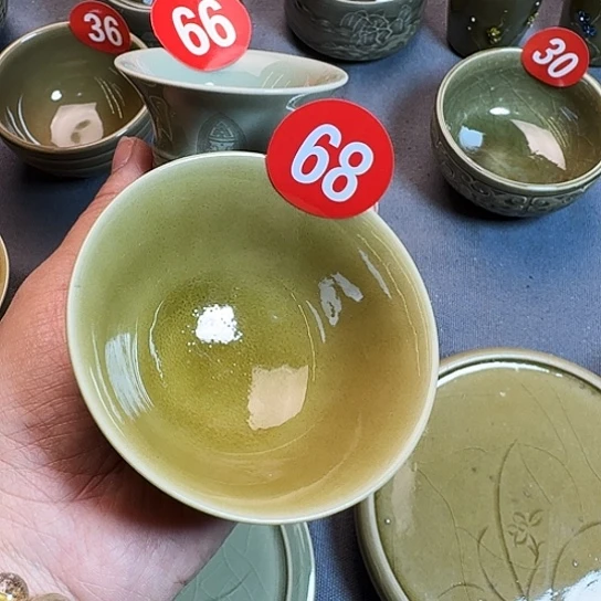 T***2龙泉青瓷柴烧窑宝杯