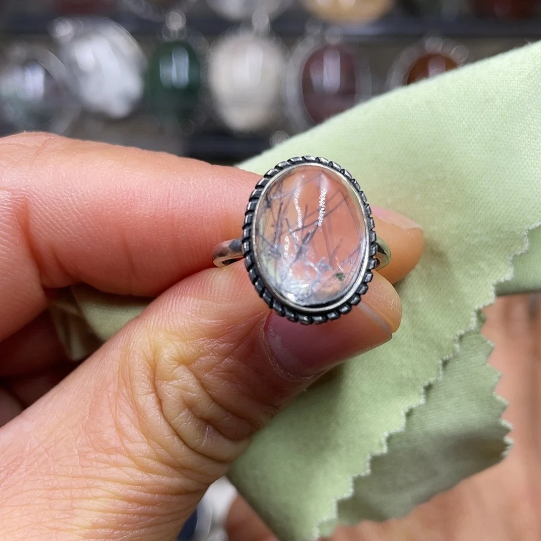 【闪购商品】水晶珠宝半成品银S925镶嵌戒指