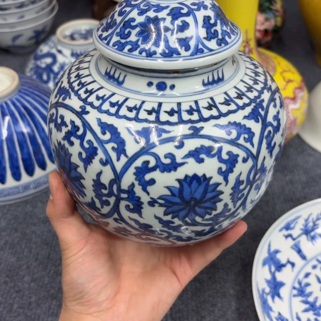 人***.摆件陶瓷器工艺品摆件青花