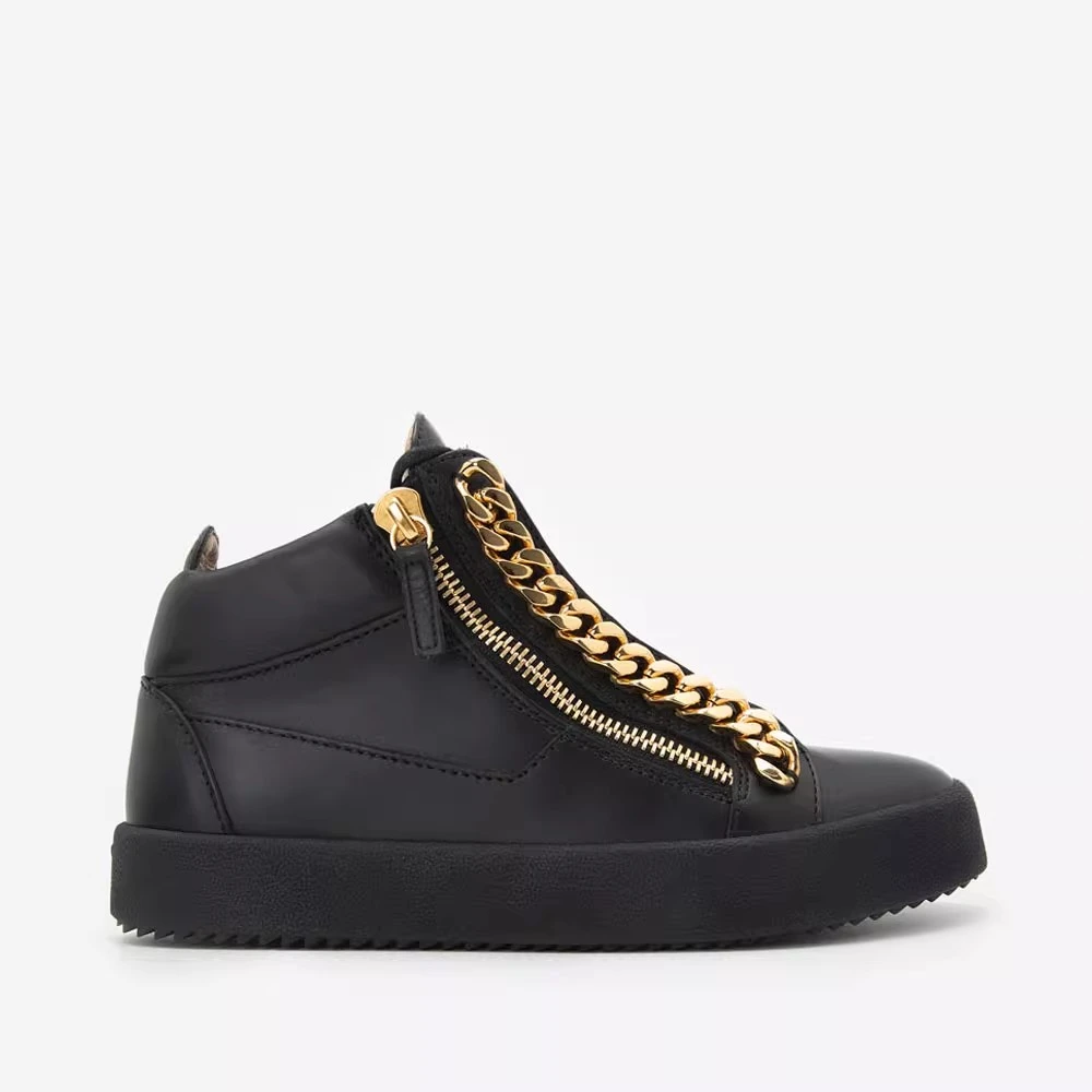 GIUSEPPE ZANOTTI GZ牛皮纯色男运动高帮鞋RU90014/001