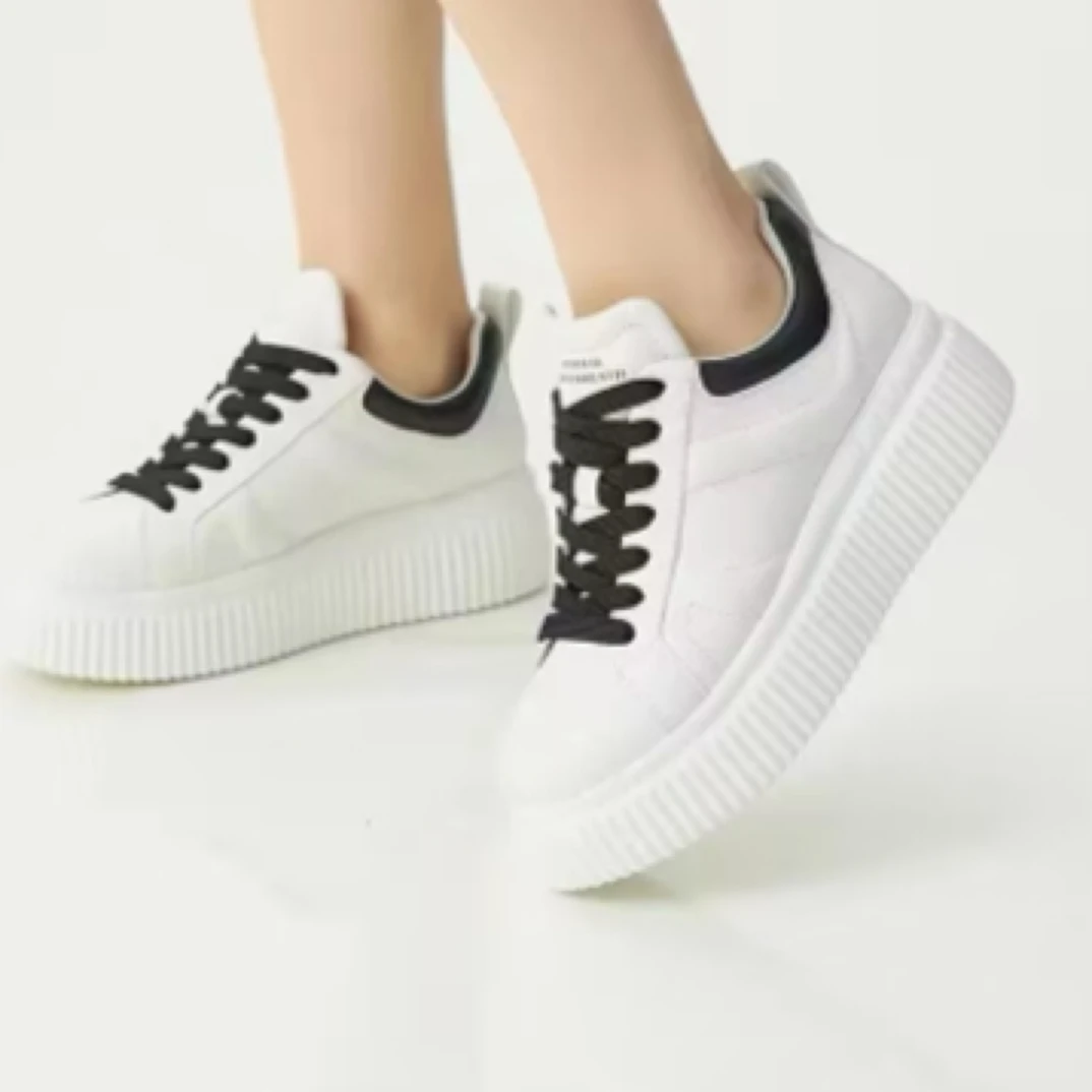 DEEPBREATH鞋牛皮饼干2.0厚底运动休闲小白鞋板鞋AX12256鞋子