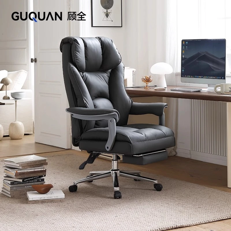 GUQUAN/顾全家用舒适办公椅靠背椅字办公室久坐人体工学椅老板椅