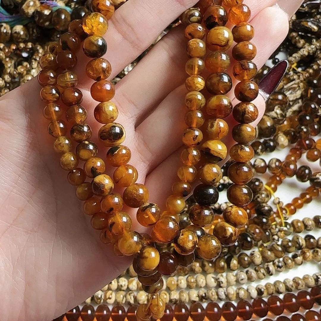 琥珀耳饰未镶嵌M*思抚顺琥珀