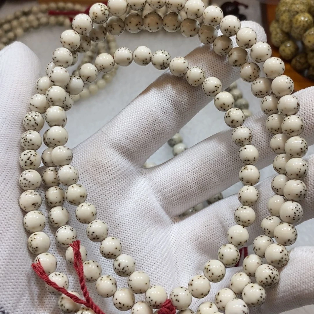 星月菩提手串✌*里骨瓷白7圆