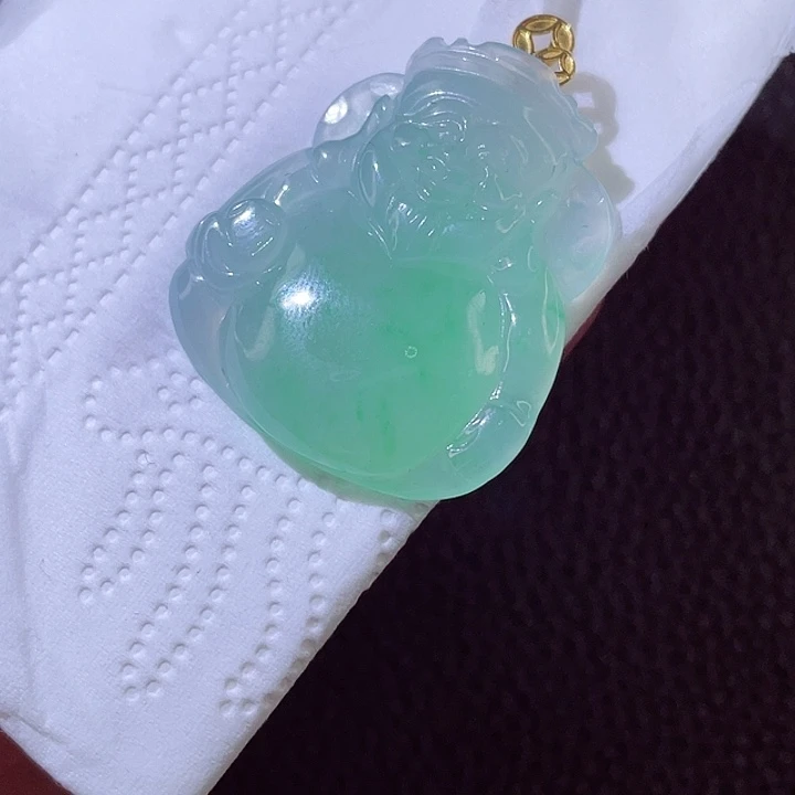 颈饰18K金镶嵌翡翠翡翠