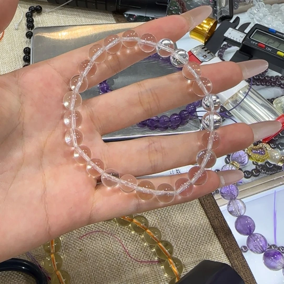 每***宝水晶手链未镶嵌白水晶卡8